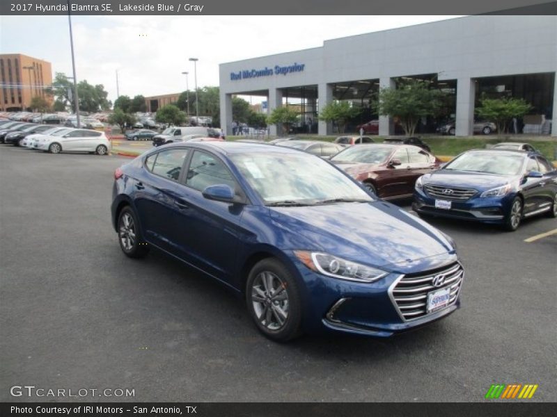 Lakeside Blue / Gray 2017 Hyundai Elantra SE