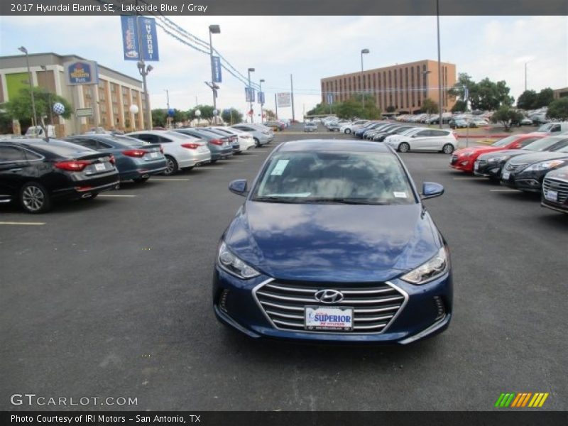 Lakeside Blue / Gray 2017 Hyundai Elantra SE