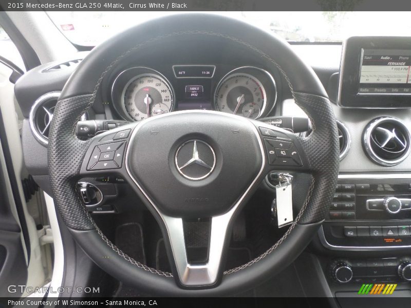 Cirrus White / Black 2015 Mercedes-Benz GLA 250 4Matic