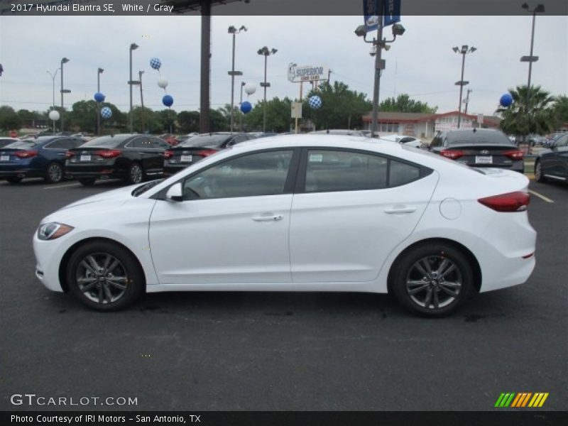 White / Gray 2017 Hyundai Elantra SE