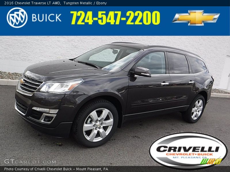 Tungsten Metallic / Ebony 2016 Chevrolet Traverse LT AWD