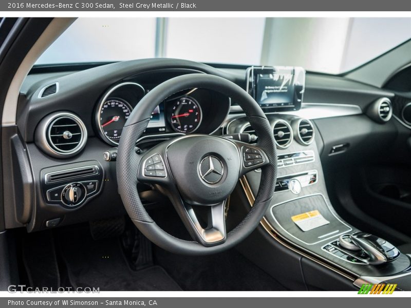 Steel Grey Metallic / Black 2016 Mercedes-Benz C 300 Sedan