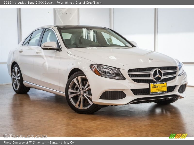 Polar White / Crystal Grey/Black 2016 Mercedes-Benz C 300 Sedan