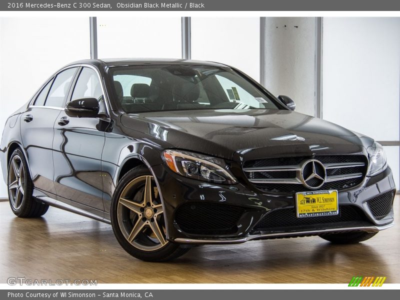 Obsidian Black Metallic / Black 2016 Mercedes-Benz C 300 Sedan