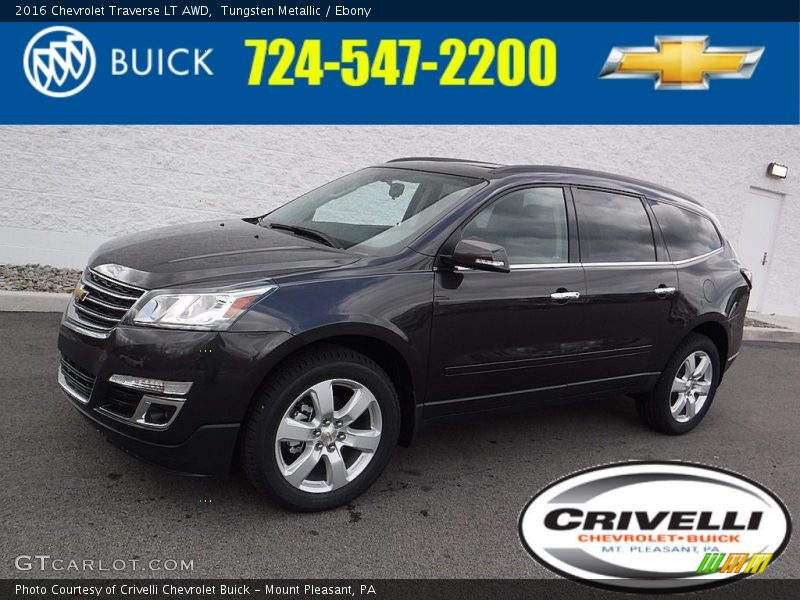 Tungsten Metallic / Ebony 2016 Chevrolet Traverse LT AWD