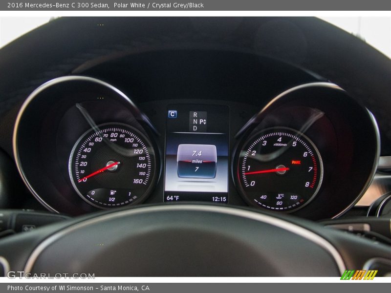Polar White / Crystal Grey/Black 2016 Mercedes-Benz C 300 Sedan