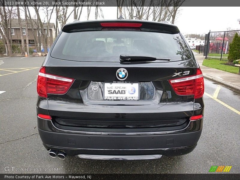 Black Sapphire Metallic / Black 2013 BMW X3 xDrive 28i
