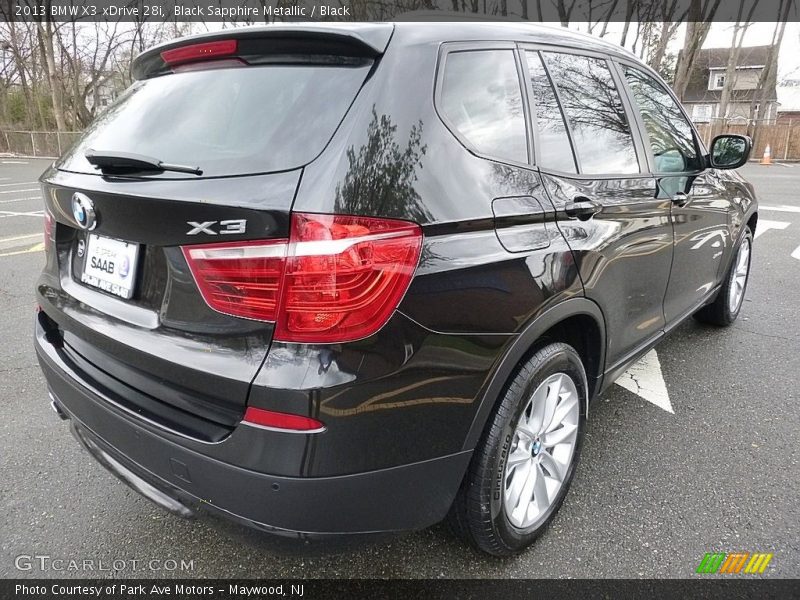 Black Sapphire Metallic / Black 2013 BMW X3 xDrive 28i