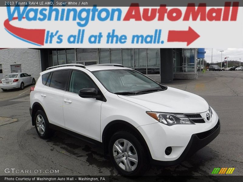 Super White / Ash 2013 Toyota RAV4 LE AWD