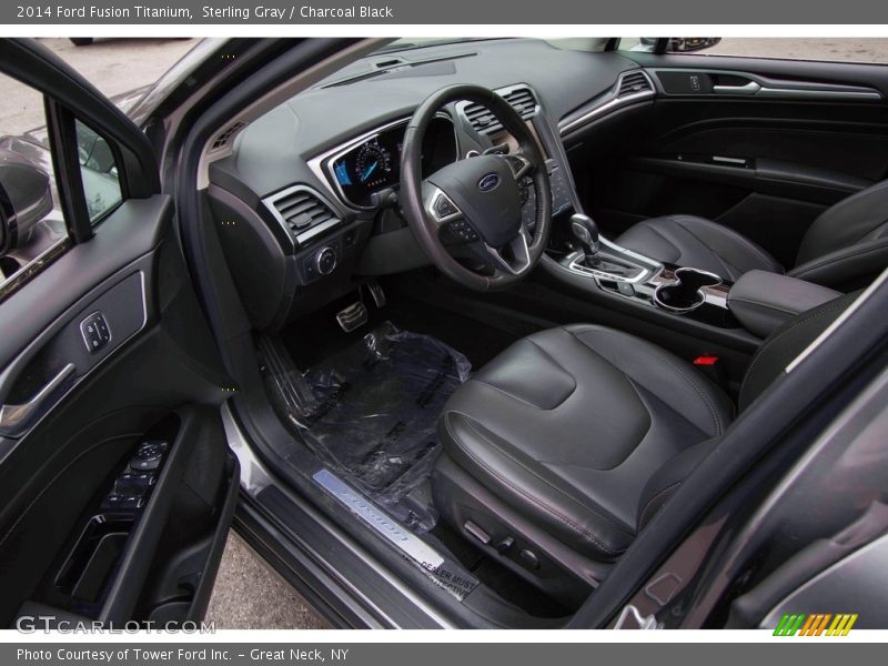 Sterling Gray / Charcoal Black 2014 Ford Fusion Titanium