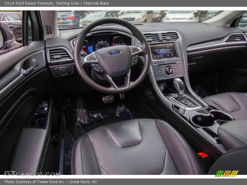 Sterling Gray / Charcoal Black 2014 Ford Fusion Titanium