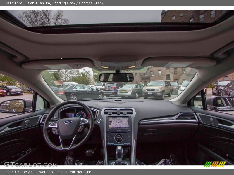Sterling Gray / Charcoal Black 2014 Ford Fusion Titanium