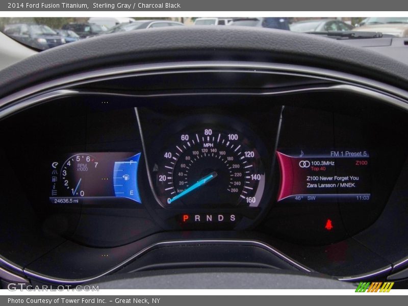 Sterling Gray / Charcoal Black 2014 Ford Fusion Titanium