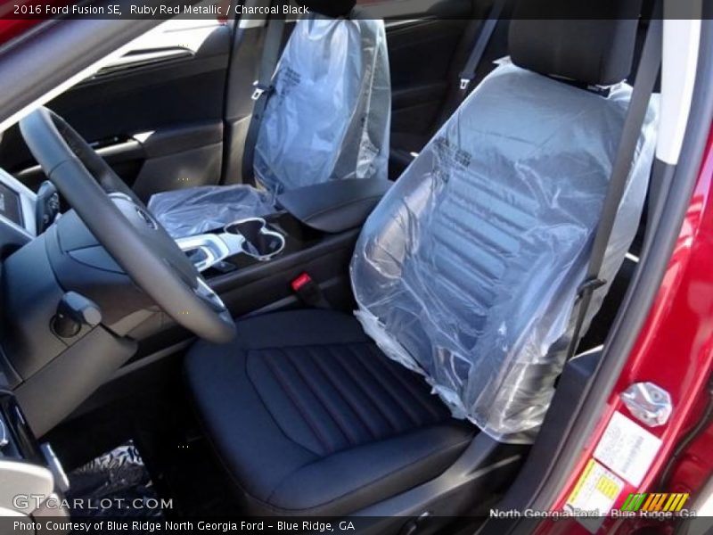 Ruby Red Metallic / Charcoal Black 2016 Ford Fusion SE