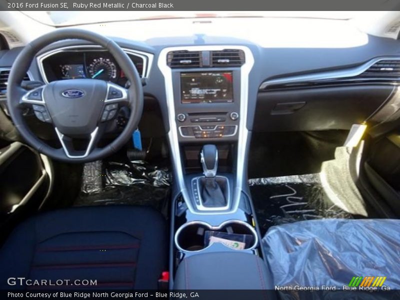 Ruby Red Metallic / Charcoal Black 2016 Ford Fusion SE