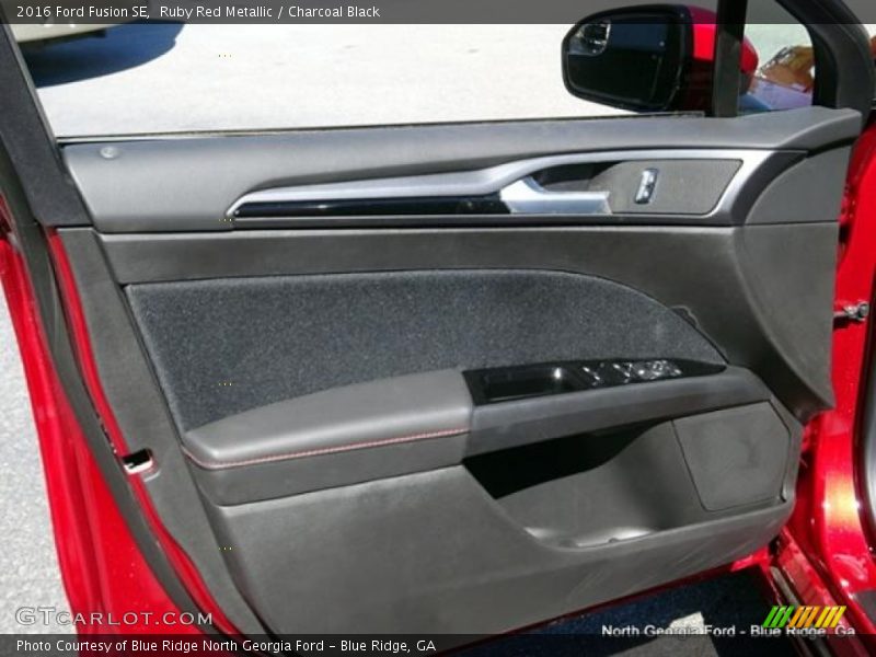 Ruby Red Metallic / Charcoal Black 2016 Ford Fusion SE