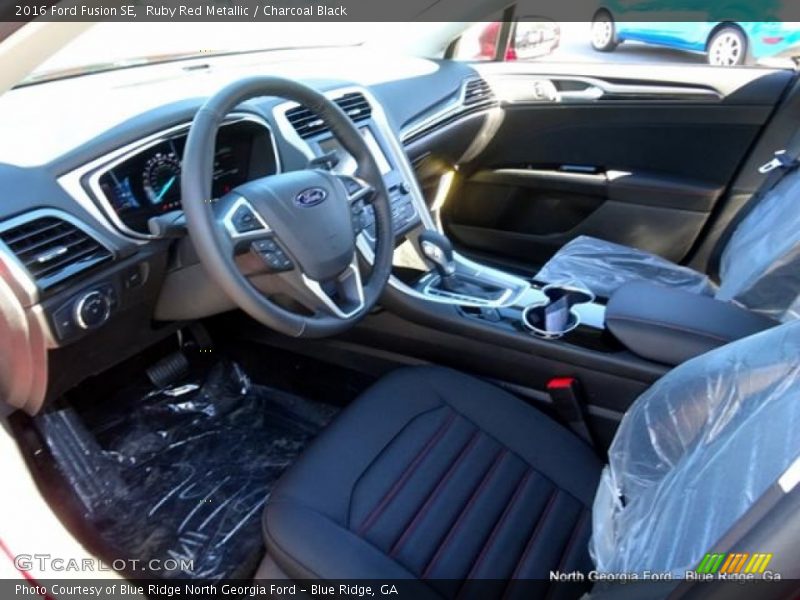Ruby Red Metallic / Charcoal Black 2016 Ford Fusion SE