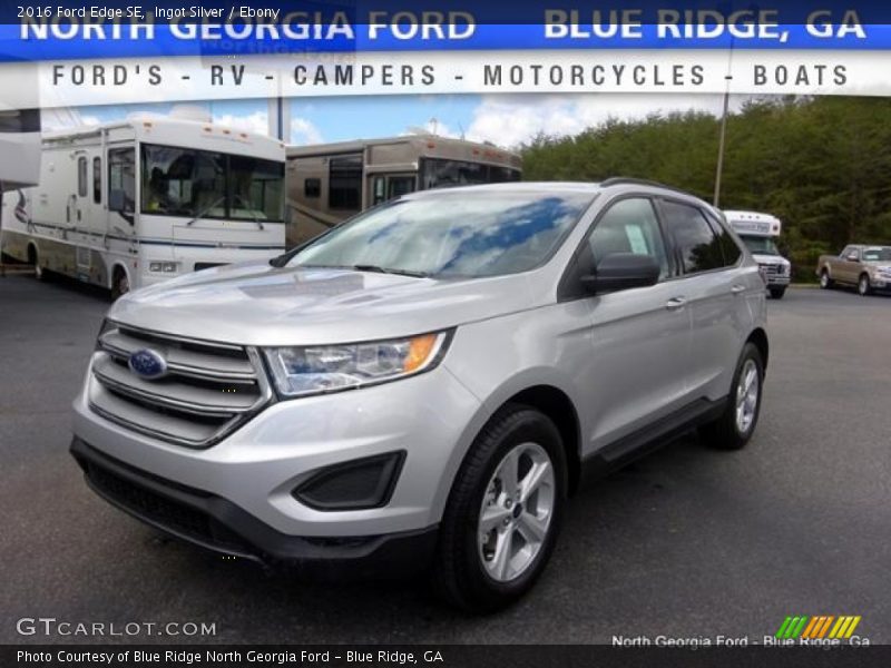 Ingot Silver / Ebony 2016 Ford Edge SE