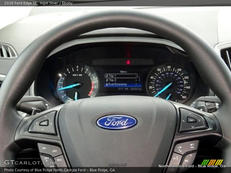Ingot Silver / Ebony 2016 Ford Edge SE