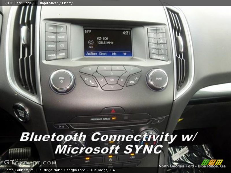 Ingot Silver / Ebony 2016 Ford Edge SE