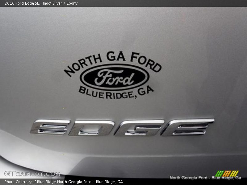 Ingot Silver / Ebony 2016 Ford Edge SE