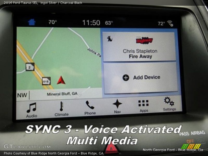 Ingot Silver / Charcoal Black 2016 Ford Taurus SEL