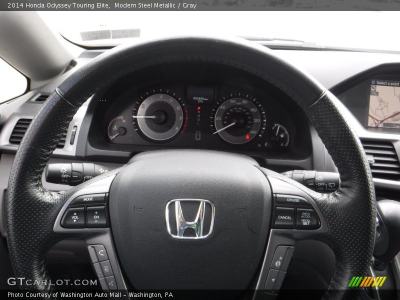 Modern Steel Metallic / Gray 2014 Honda Odyssey Touring Elite