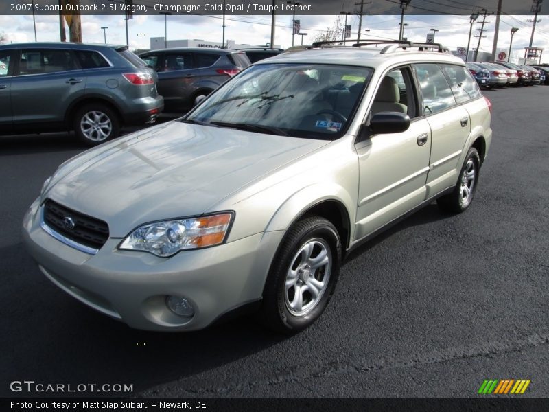 Champagne Gold Opal / Taupe Leather 2007 Subaru Outback 2.5i Wagon