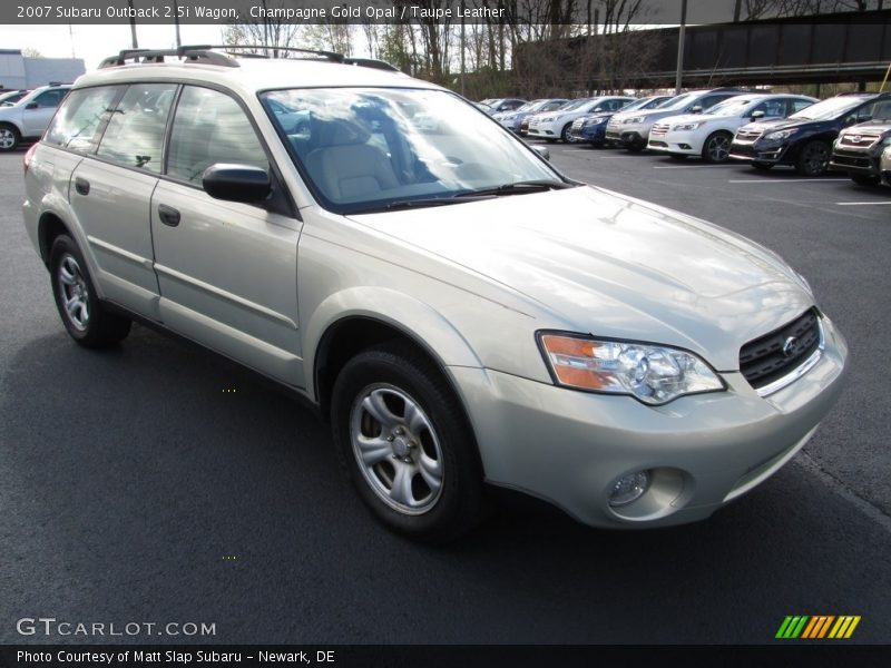 Champagne Gold Opal / Taupe Leather 2007 Subaru Outback 2.5i Wagon