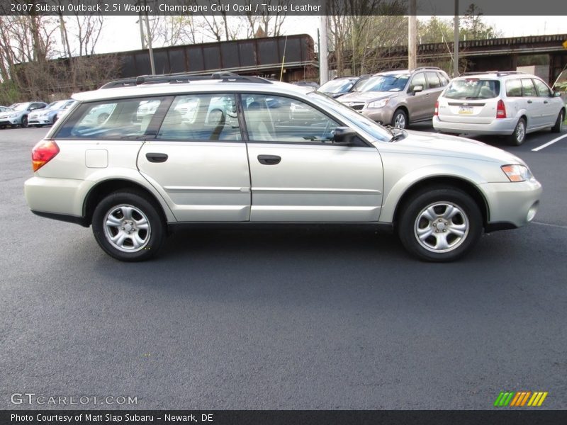 Champagne Gold Opal / Taupe Leather 2007 Subaru Outback 2.5i Wagon
