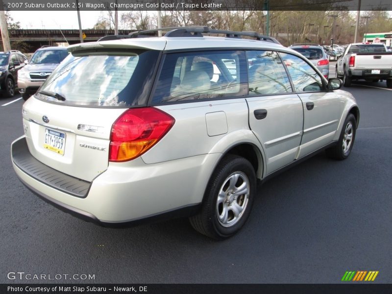 Champagne Gold Opal / Taupe Leather 2007 Subaru Outback 2.5i Wagon