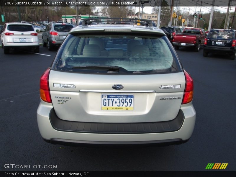 Champagne Gold Opal / Taupe Leather 2007 Subaru Outback 2.5i Wagon