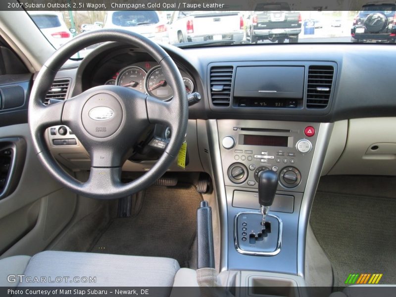 Champagne Gold Opal / Taupe Leather 2007 Subaru Outback 2.5i Wagon