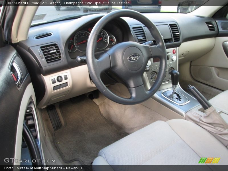 Champagne Gold Opal / Taupe Leather 2007 Subaru Outback 2.5i Wagon
