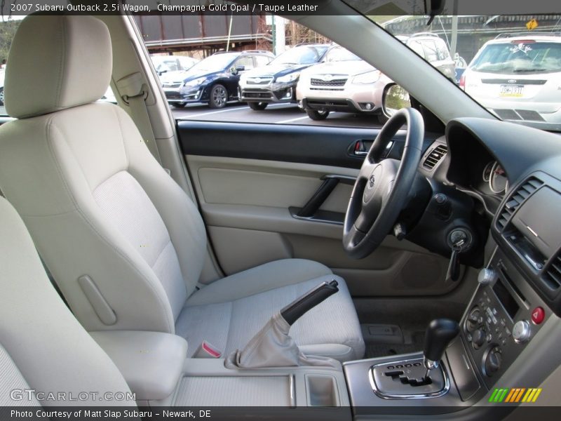 Champagne Gold Opal / Taupe Leather 2007 Subaru Outback 2.5i Wagon