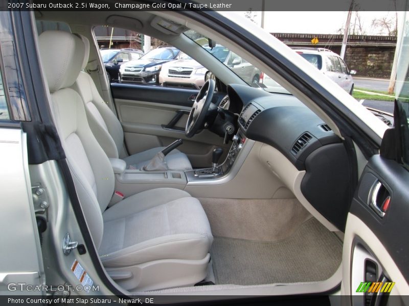Champagne Gold Opal / Taupe Leather 2007 Subaru Outback 2.5i Wagon