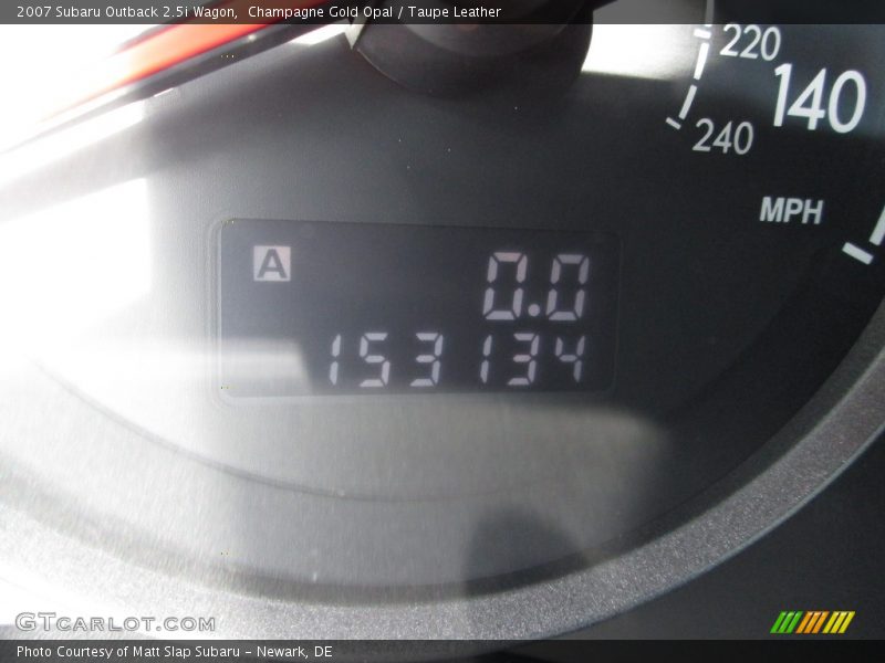 Champagne Gold Opal / Taupe Leather 2007 Subaru Outback 2.5i Wagon