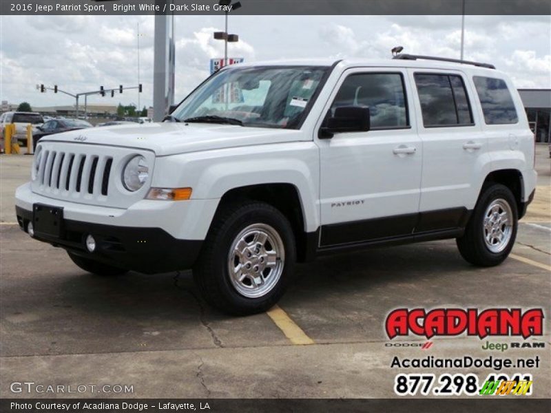 Bright White / Dark Slate Gray 2016 Jeep Patriot Sport