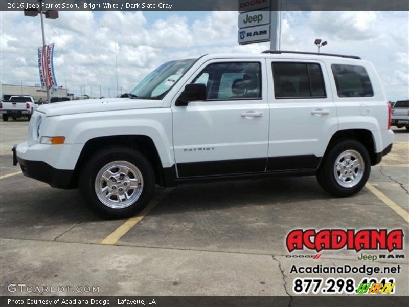 Bright White / Dark Slate Gray 2016 Jeep Patriot Sport