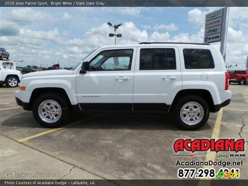 Bright White / Dark Slate Gray 2016 Jeep Patriot Sport