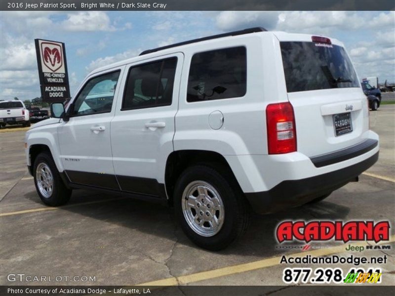 Bright White / Dark Slate Gray 2016 Jeep Patriot Sport