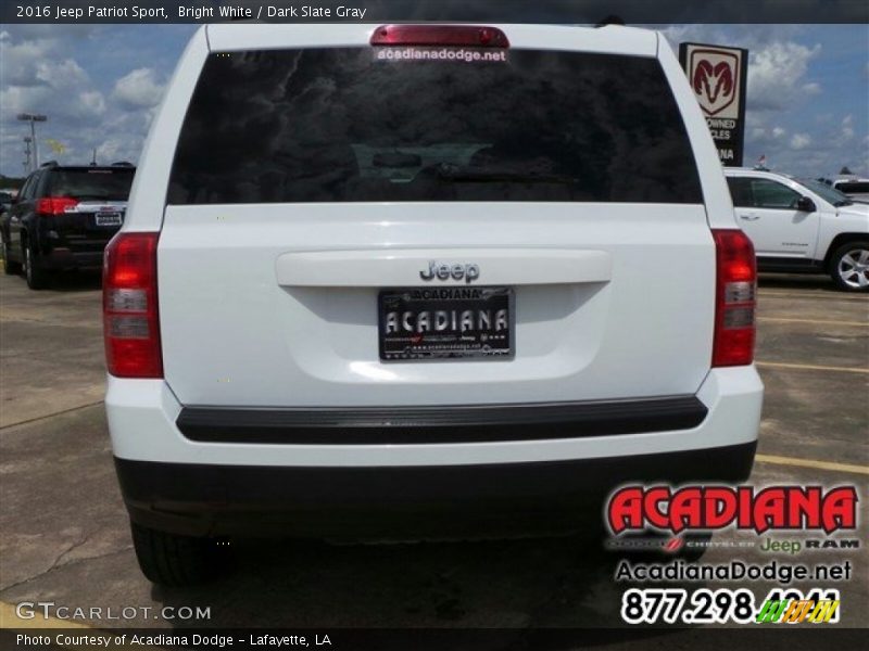 Bright White / Dark Slate Gray 2016 Jeep Patriot Sport