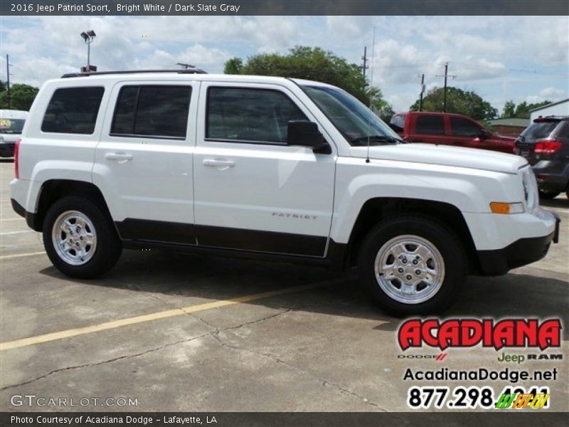 Bright White / Dark Slate Gray 2016 Jeep Patriot Sport