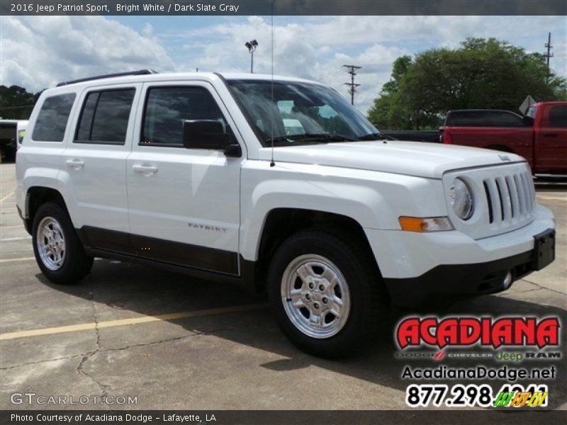 Bright White / Dark Slate Gray 2016 Jeep Patriot Sport