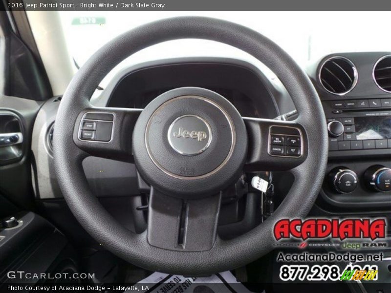 Bright White / Dark Slate Gray 2016 Jeep Patriot Sport