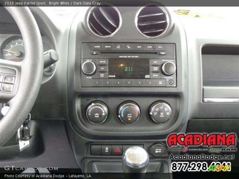 Bright White / Dark Slate Gray 2016 Jeep Patriot Sport