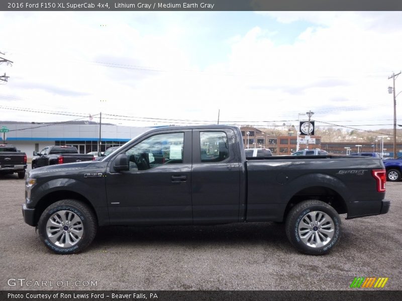 Lithium Gray / Medium Earth Gray 2016 Ford F150 XL SuperCab 4x4