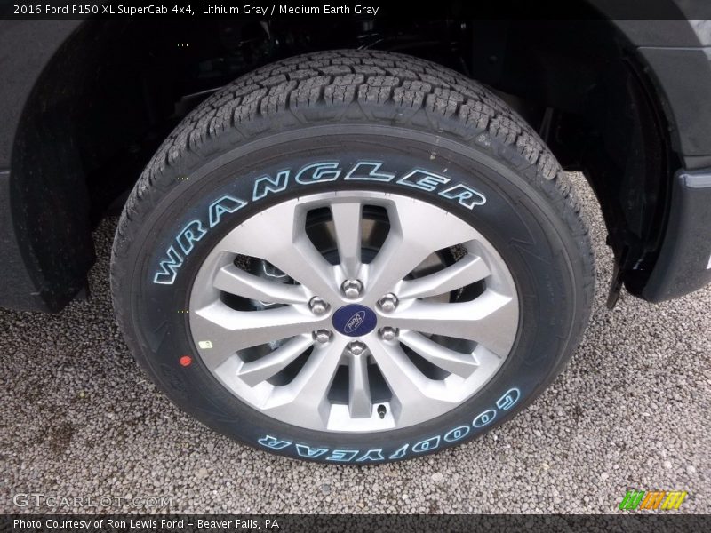 Lithium Gray / Medium Earth Gray 2016 Ford F150 XL SuperCab 4x4