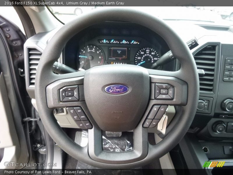 Lithium Gray / Medium Earth Gray 2016 Ford F150 XL SuperCab 4x4