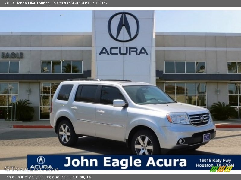 Alabaster Silver Metallic / Black 2013 Honda Pilot Touring